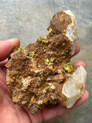 Pyromorphite on Quartz from Crystals from the UK & Ireland