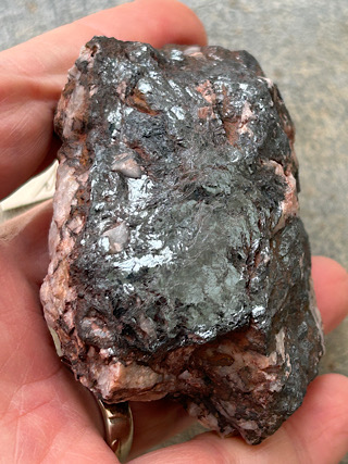 Hematite on Quartz from Crystals from the UK & Ireland