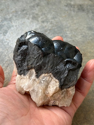 Botryoidal Hematite on Quartz from Crystal Specimens