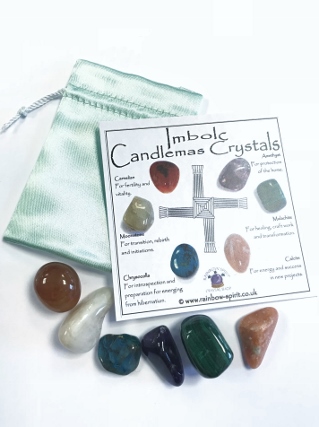 Imbolc Candlemas Crystal Set from Wheel of the Year