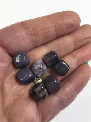 Crystal Grid set of 7 Charoite Stones from Crystal Grid Sets