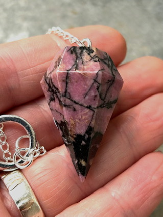 Rhodonite Pendulum from Pendulums