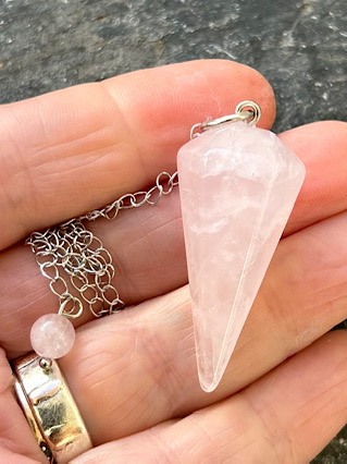 Rose Quartz Pendulum from Pendulums