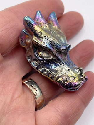 Bismuth Dragon Skull - Rainbow Spirit