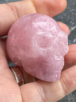 Rose Quartz Crystal Skull from Crystal Skulls