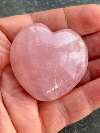 Rose Quartz Heart from Crystal Hearts