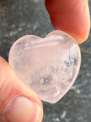 Rose Quartz Heart from Crystal Hearts