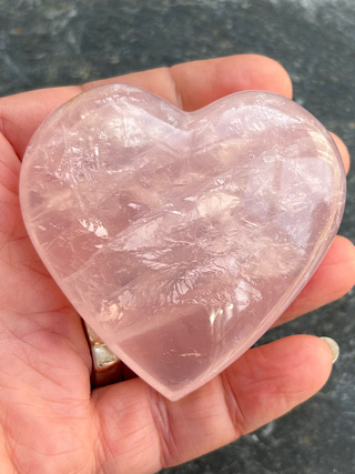 Rose Quartz Heart from Crystal Hearts