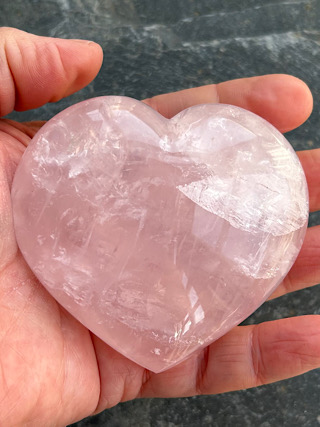 Rose Quartz Heart from Crystal Hearts