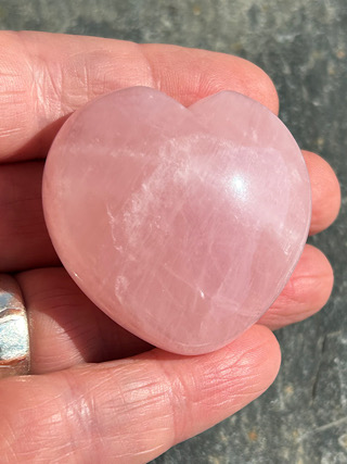 Rose Quartz Heart from Crystal Hearts