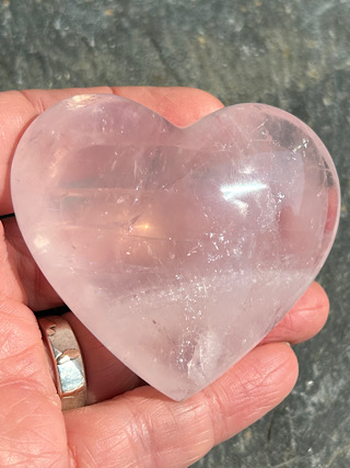 Rose Quartz Heart from Crystal Hearts