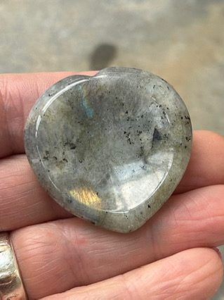 Labradorite Heart Thumbstone from Crystal Healing Tools & Wands