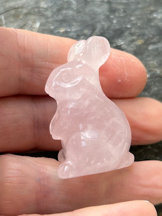 Rose Quartz Hare from Crystal Carvings