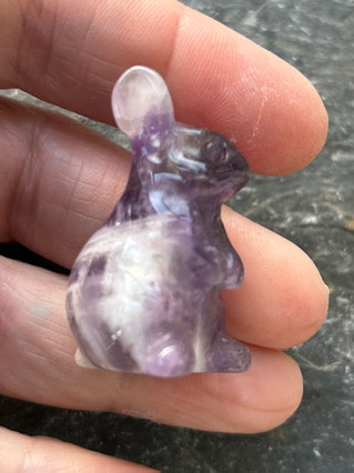 Chevron Amethyst Rabbit from Crystal Carvings