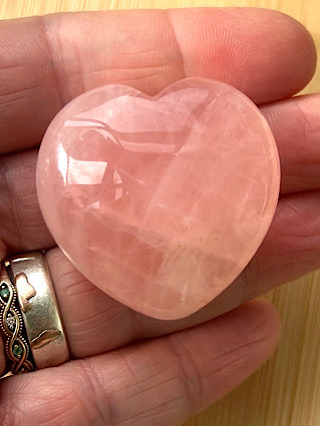 Rose Quartz Heart from Crystal Hearts