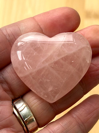 Rose Quartz Heart from Crystal Hearts