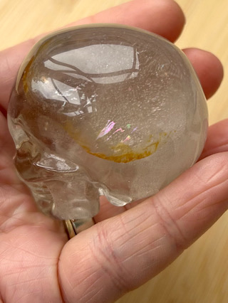 Rainbow Quartz Crystal Skull from Crystal Skulls