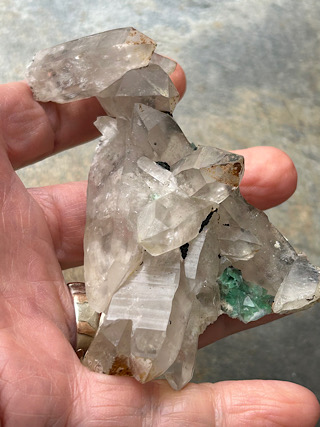 Fluorite on Smoky Quartz from Crystal Specimens