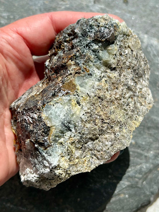 Cassiterite on Topaz from Cornish Crystals & Minerals