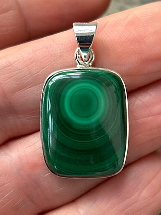 Malachite Pendant from Silver Gemstone Pendants