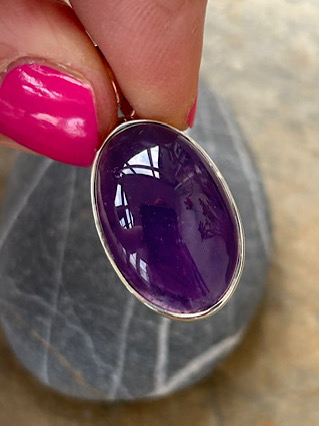 Amethyst Pendant from Silver Gemstone Pendants