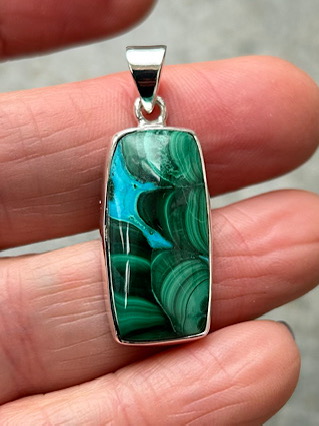 Malacolla Pendant from Silver Gemstone Pendants