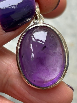 Amethyst Pendant from Silver Gemstone Pendants