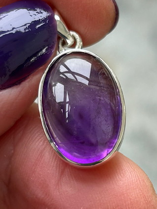 Amethyst Pendant from Silver Gemstone Pendants