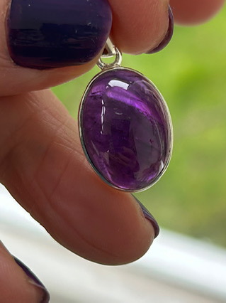 Amethyst Pendant from Silver Gemstone Pendants