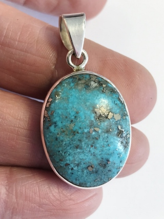 Turquoise Pendant from Silver Gemstone Pendants