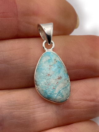 Cornish Turquoise pendant from Silver Gemstone Pendants