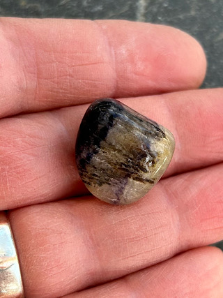 Blue John Tumblestone from Crystals from the UK & Ireland